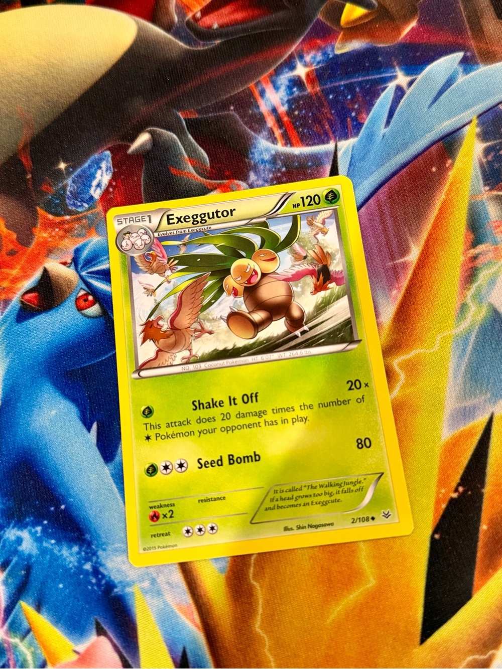 Pokemon Exeggutor roaring skies card new